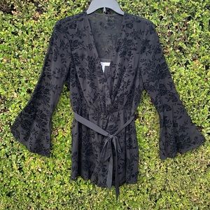 Black BCBG Velvet Romper - Perfect for Fall/Winter!